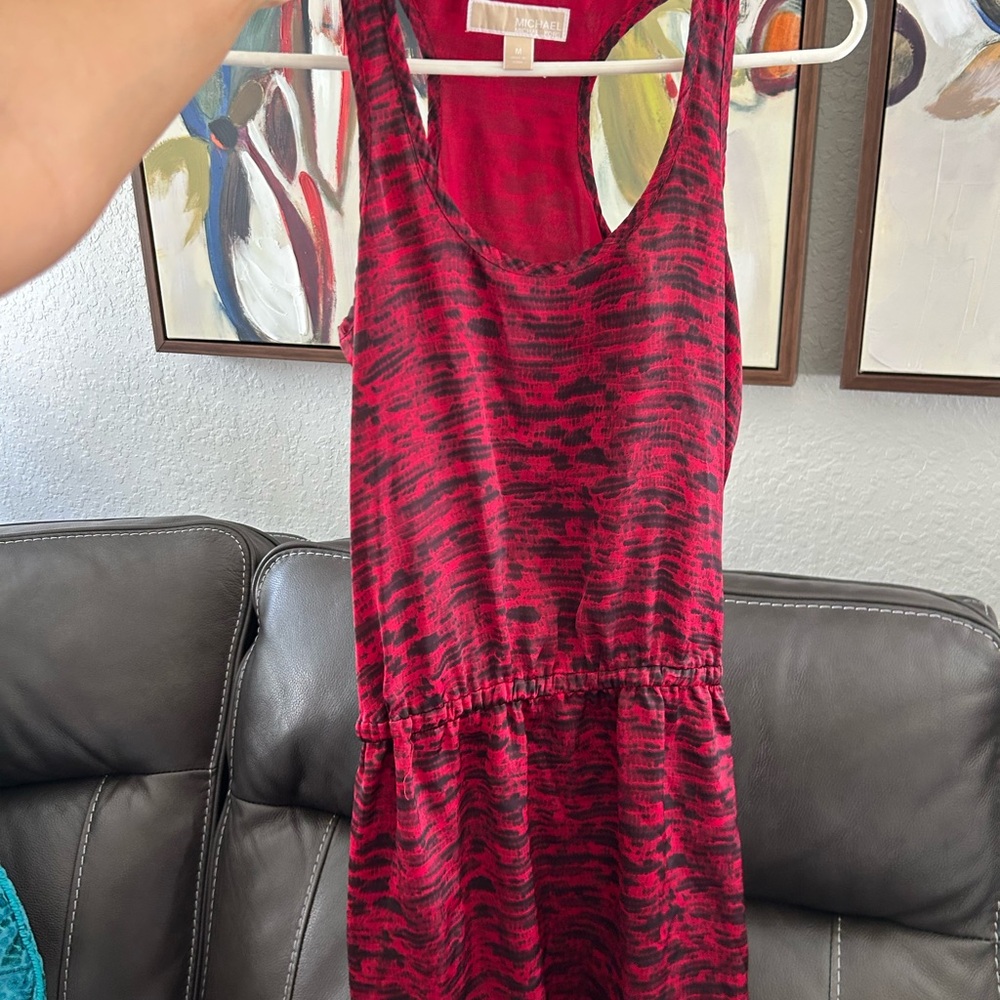 Michael kors Lipstick Red Black Racerback Tank Dress M